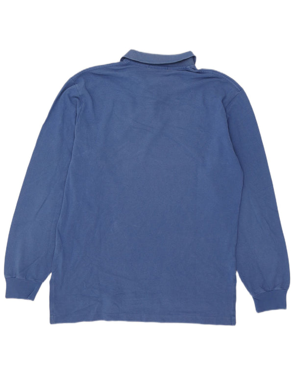 Polo Ralph Lauren Camicia a maniche lunghe da uomo di grandi dimensioni in cotone blu