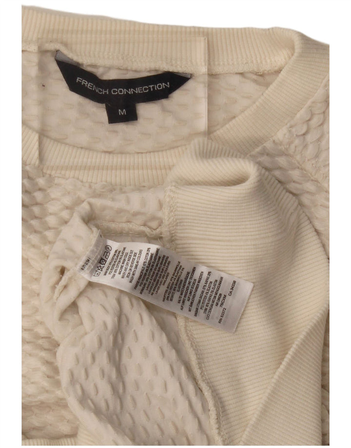 Maglione maglione con scollo a barca da donna French Connection UK 14 medio bianco sporco