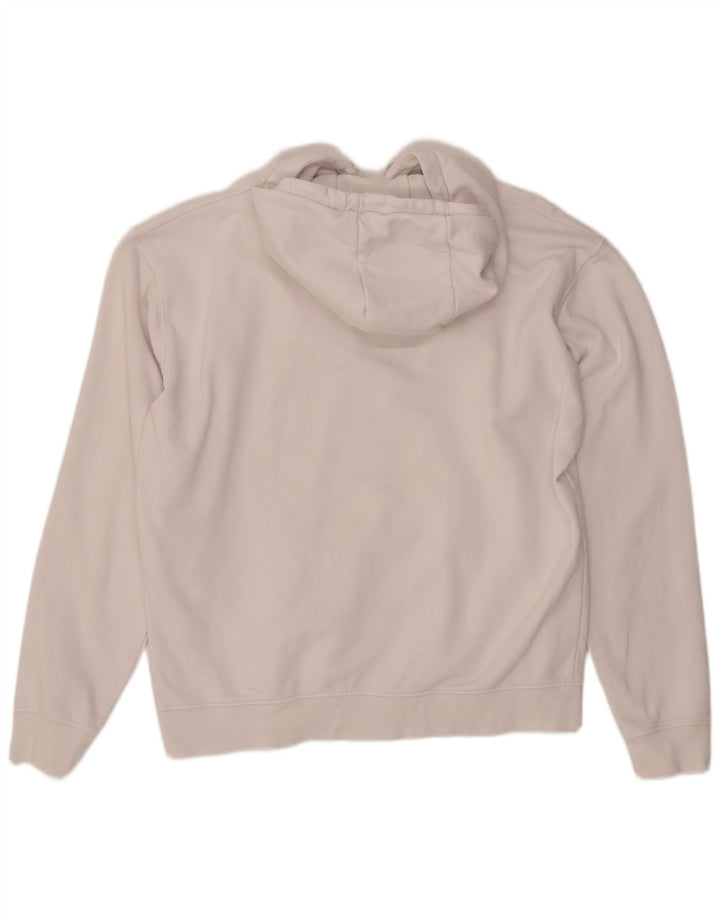 KARL KANI Felpa con cappuccio grafica da uomo ampia vestibilità piccola in cotone bianco