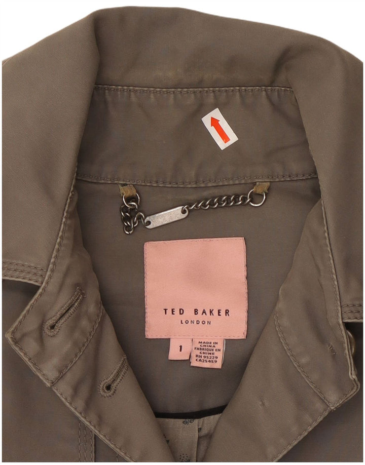 Trench corto da donna TED BAKER taglia 1 XS cotone grigio