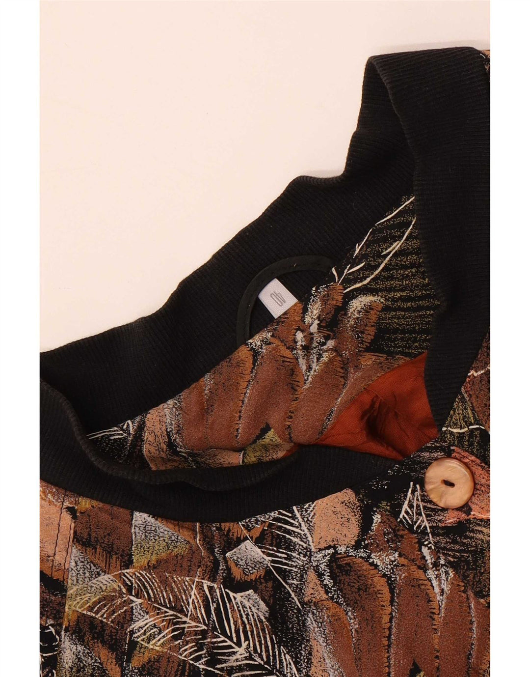 Giubbotto bomber vintage da donna EU 40 marrone medio floreale
