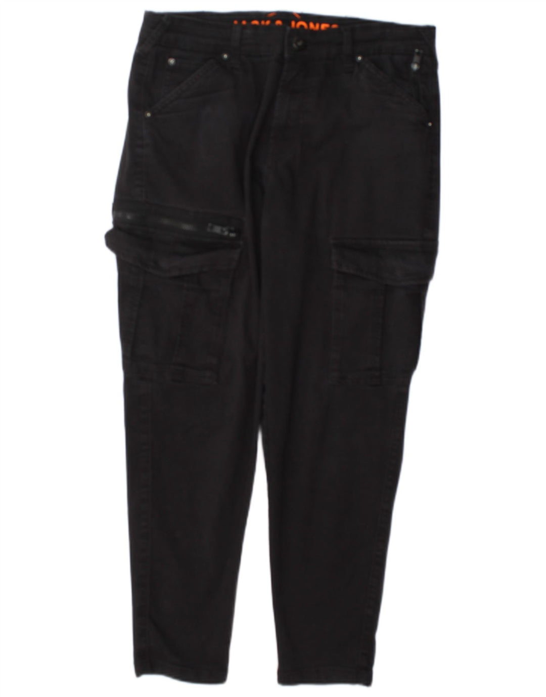Pantaloni cargo slim da uomo Jack & Jones W30 L25 cotone grigio
