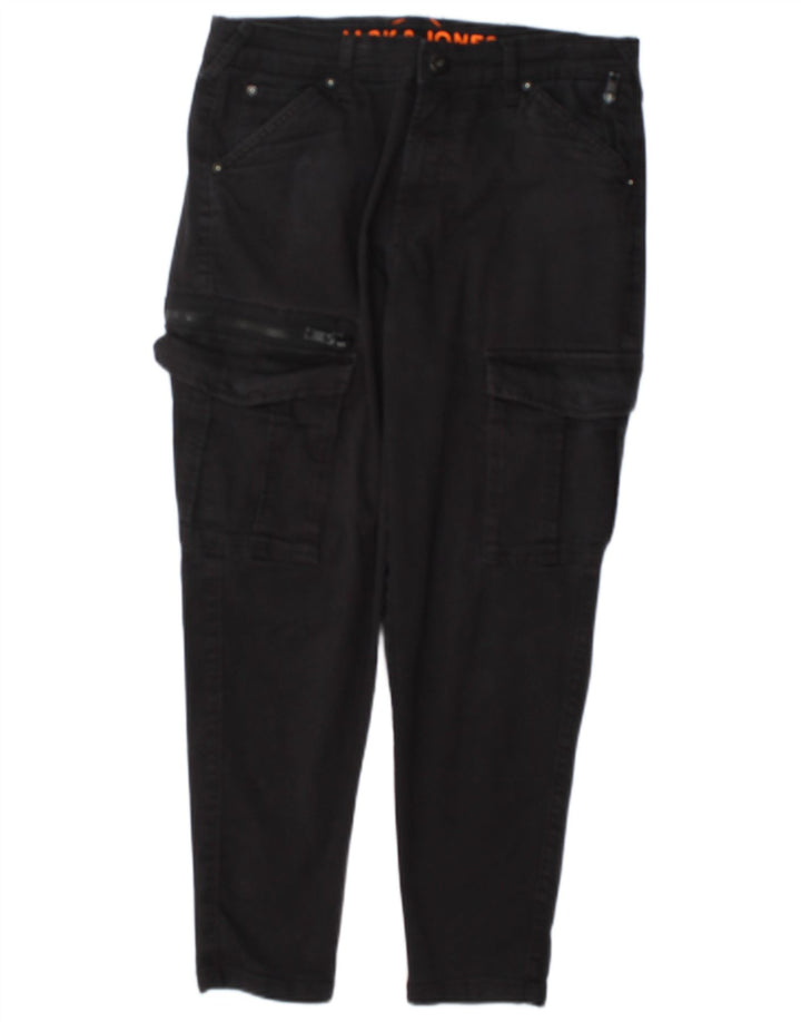 Pantaloni cargo slim da uomo Jack & Jones W30 L25 cotone grigio