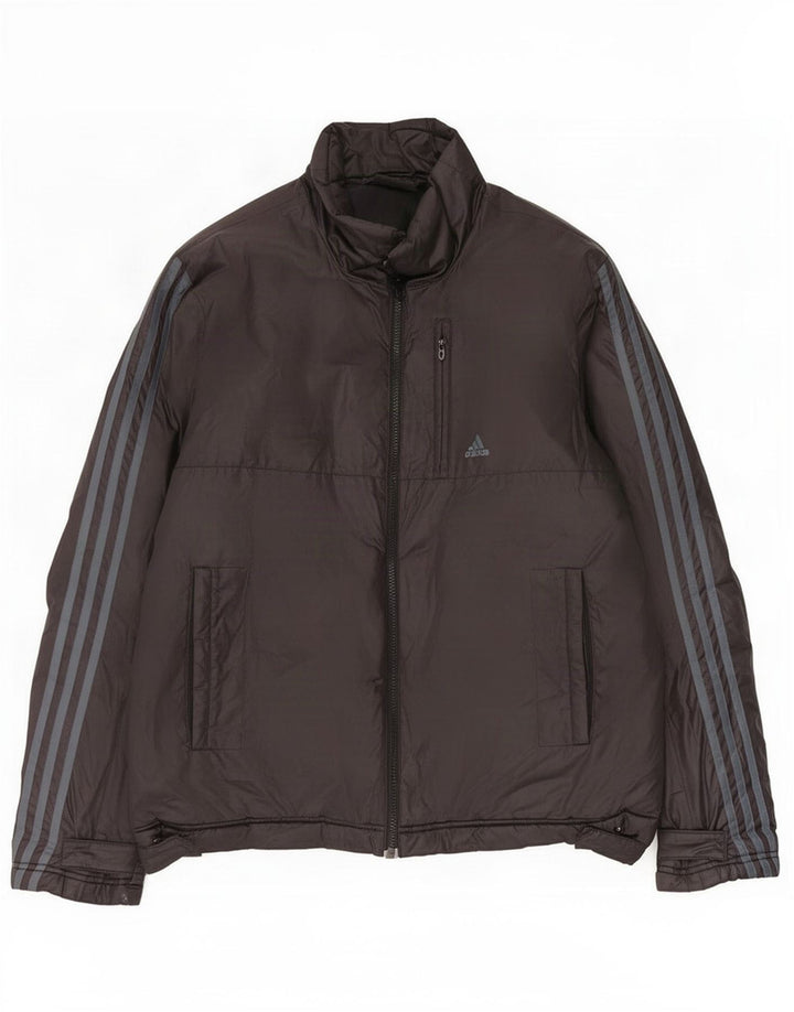Giacca imbottita da uomo Adidas UK 38 poliestere nero medio