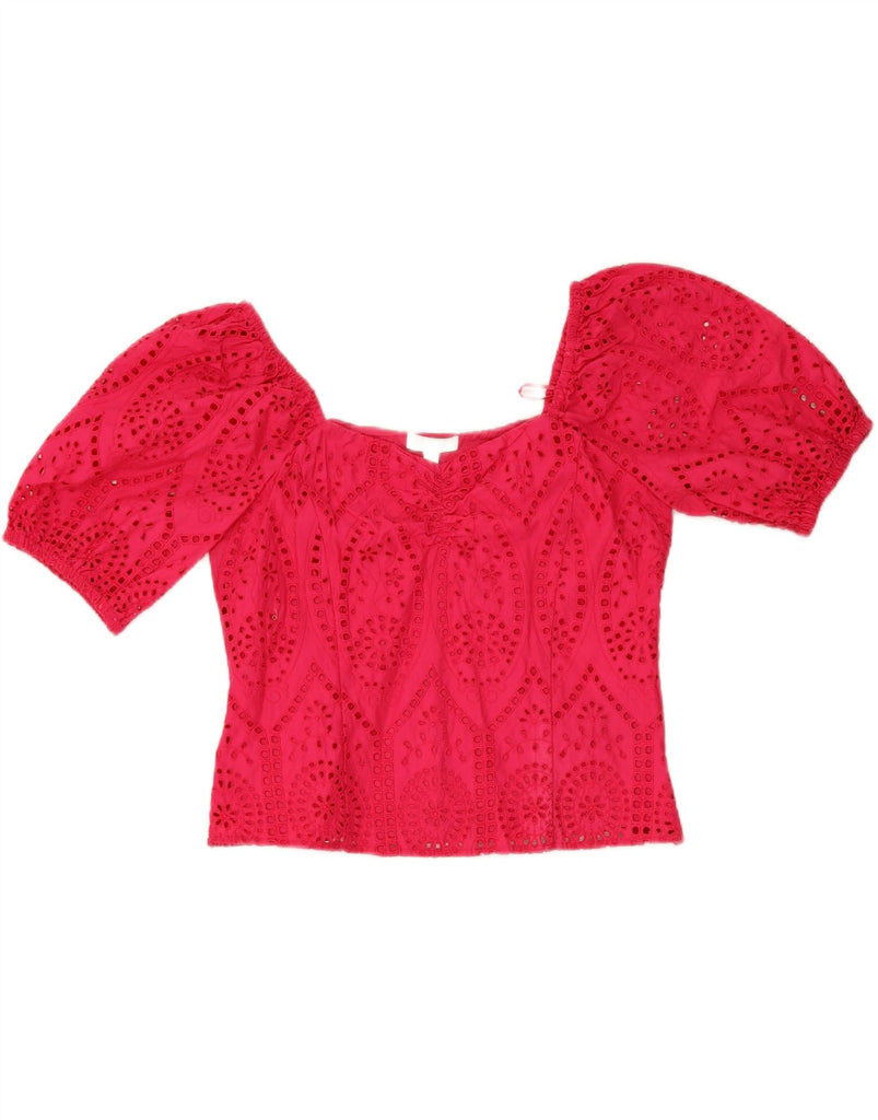 H&M Womens Crop Off Shoulder Top UK 16 Large Pink Vintage H&M and Second-Hand H&M from Messina Hembry 