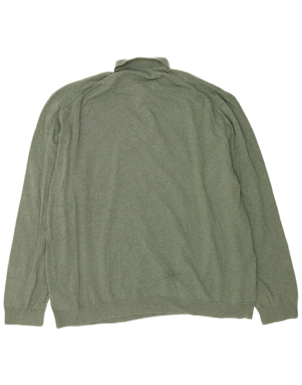 Maglione maglione collo alto da uomo Marks & Spencer 4XL cotone verde