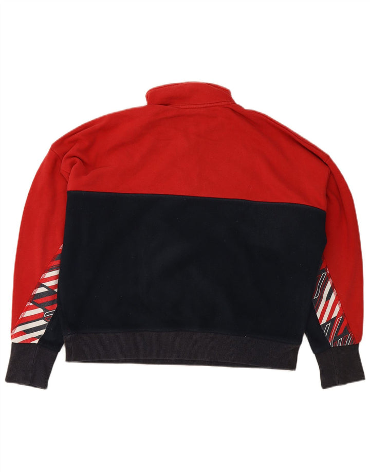 Maglione in pile oversize corto da donna SUPERDRY UK 16 Large Red Colourblock