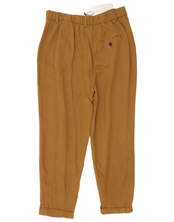 Pantaloni corti affusolati Zara da donna medi W30 L24 viscosa marrone