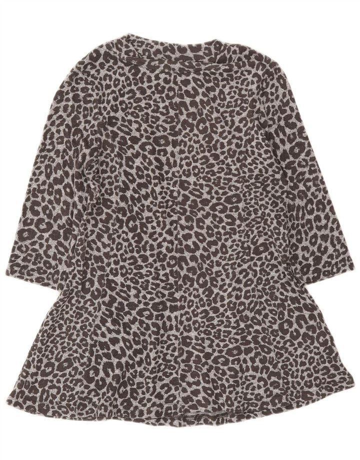 Abito a trapezio da donna Marks & Spencer UK 12 Stampa animalier grigio medio