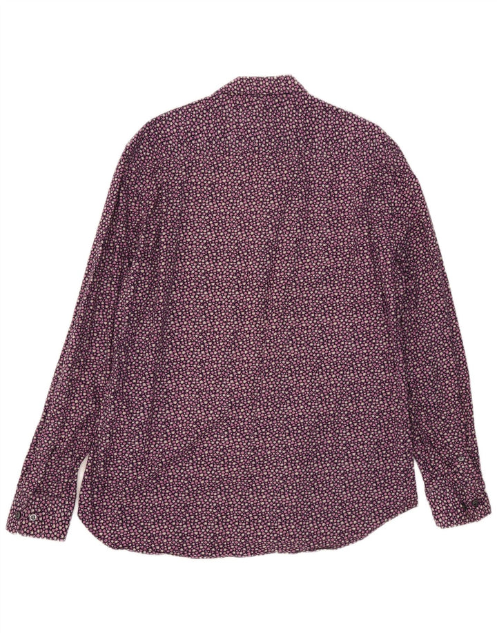 Camicia da uomo French Connection Grande cotone floreale viola