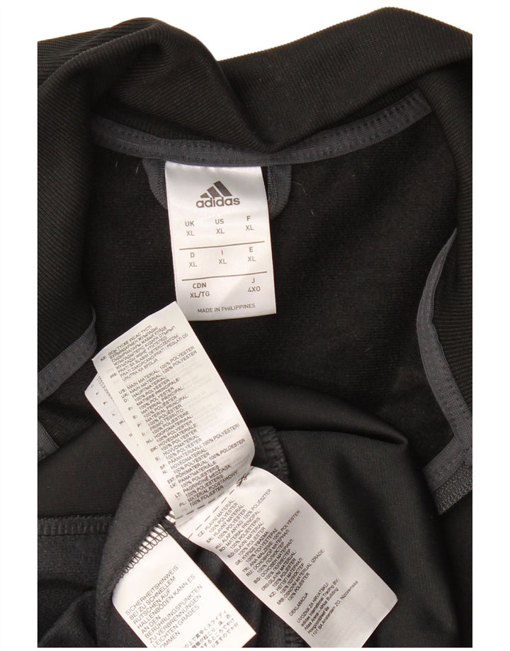 Giacca da tuta da uomo Adidas XL in poliestere color block grigio