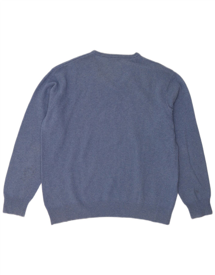 Maglione Kappa da uomo con scollo a V XL in lana blu