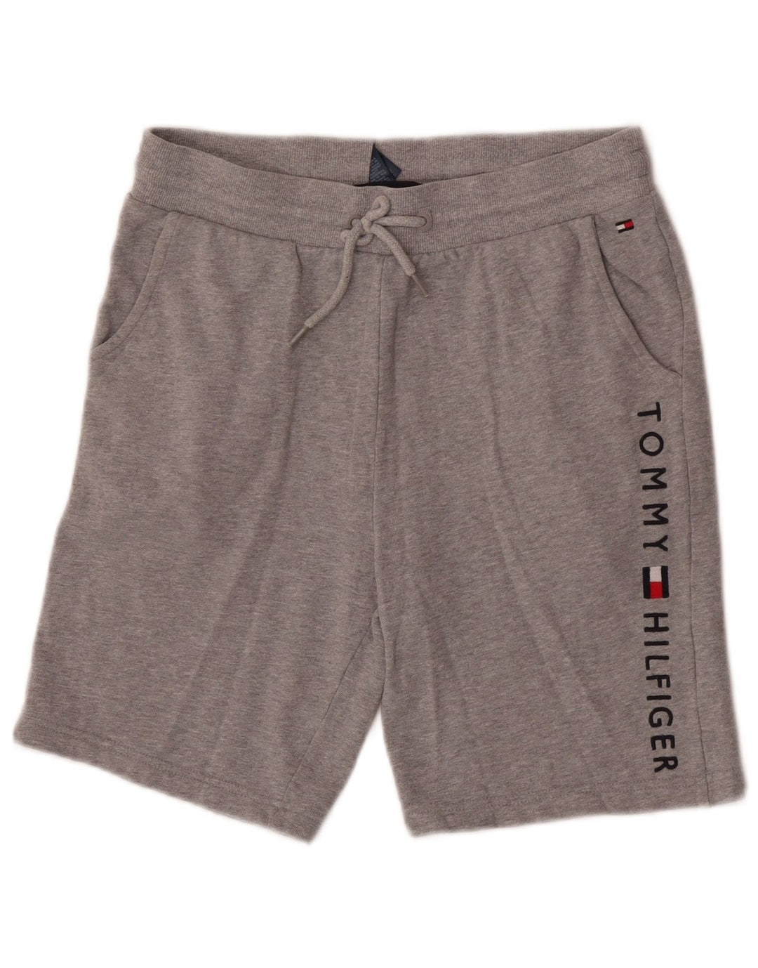 Pantaloncini sportivi grafici da uomo Tommy Hilfiger piccoli in cotone grigio