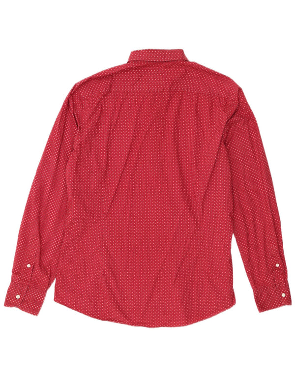 Camicia Uomo Massimo Dutti Large Bordeaux Maculata