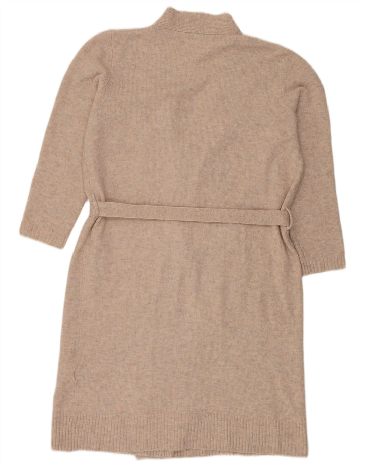 Maglione cardigan lungo da donna Marks & Spencer UK 14 Beige medio
