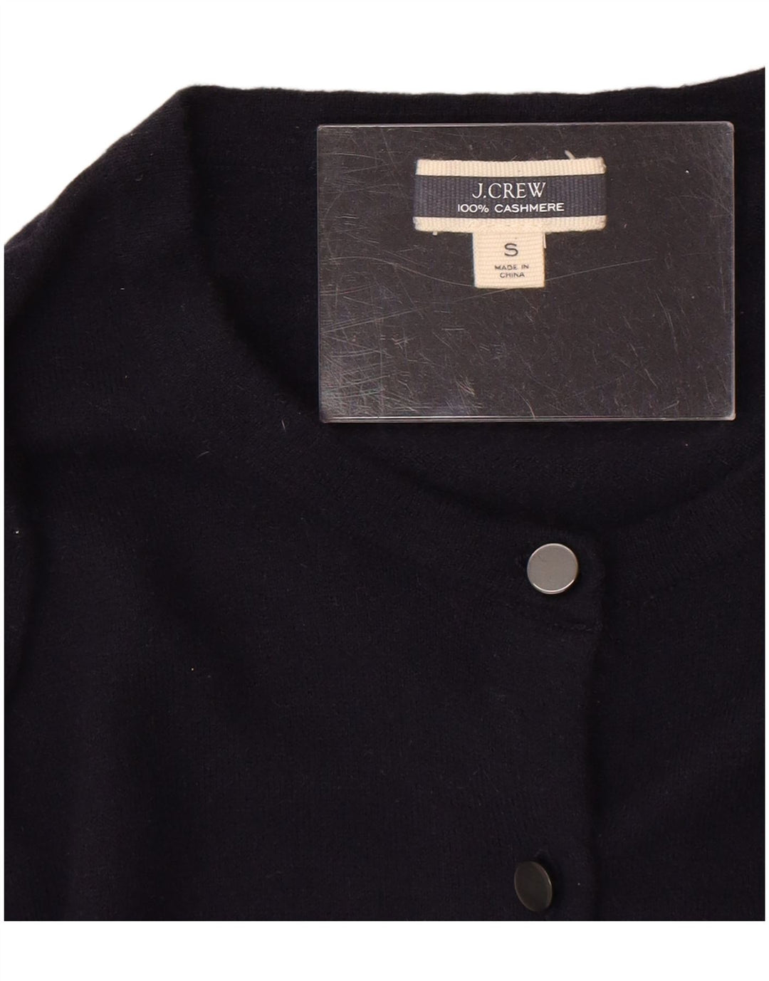 Maglione cardigan da donna J. Crew UK 10 piccolo cashmere blu navy