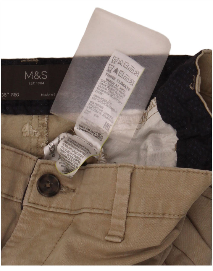 Pantaloncini chino da uomo Marks & Spencer W36 grandi in cotone beige