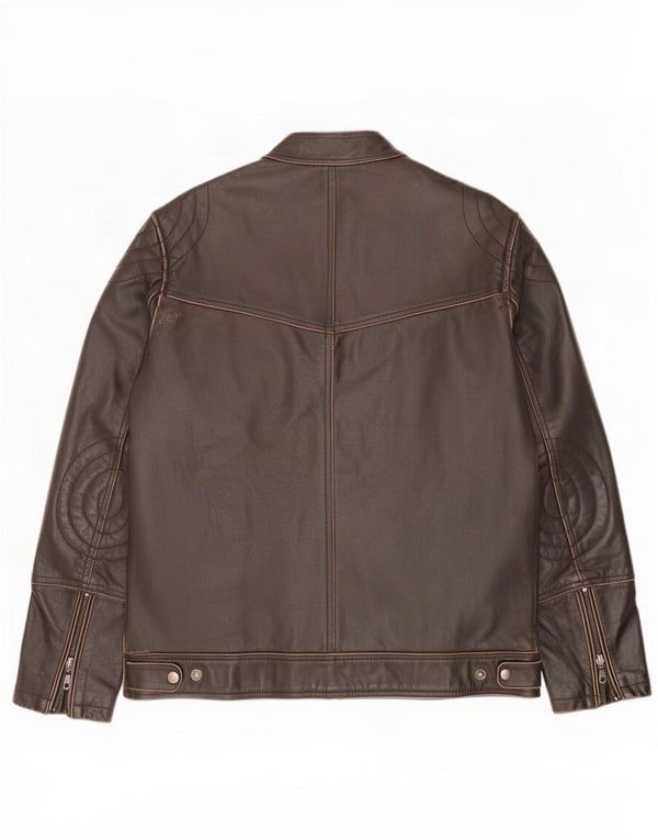 Giacca in pelle da uomo LLD UK 40 grande nera