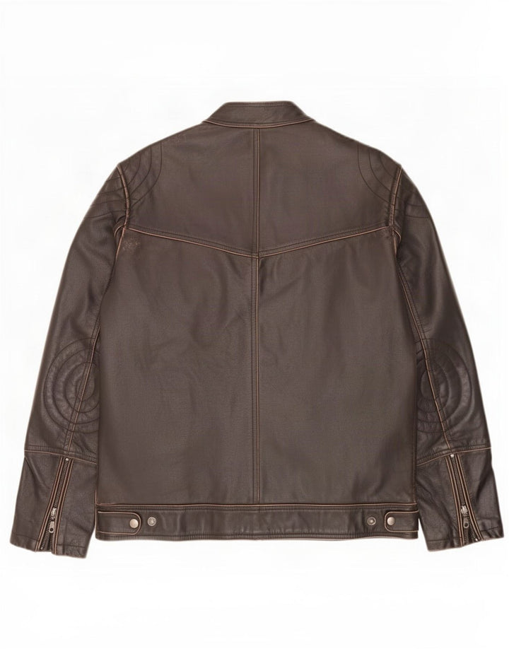 Giacca in pelle da uomo LLD UK 40 grande nera
