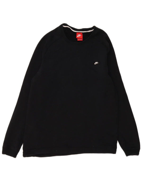 Felpa Nike Uomo Maglia Media Cotone Nero