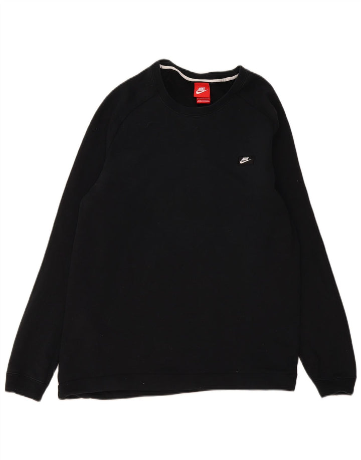 Felpa Nike Uomo Maglia Media Cotone Nero