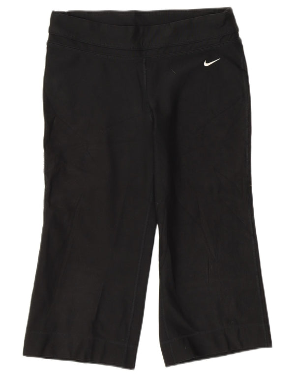 Pantaloni della tuta Nike Capri da donna UK 8/10 piccoli poliestere nero