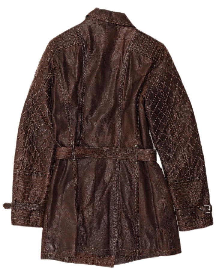 Cappotto in pelle da donna Gipsy UK 10 piccolo marrone