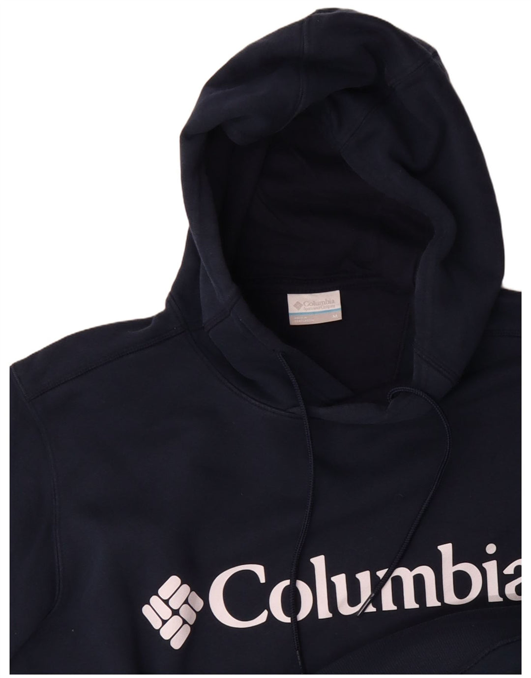 Maglione con cappuccio grafico da uomo COLUMBIA cotone medio blu navy