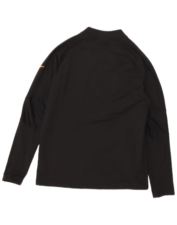 Felpa Nike Therma-Fit con zip e collo da uomo, grande, color block nero