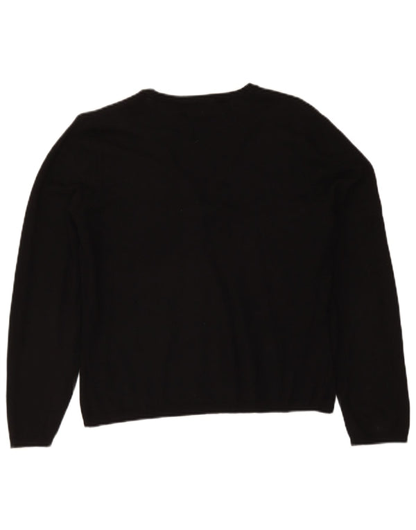 Maglione cardigan da donna Marks & Spencer UK 14 Viscosa nera media