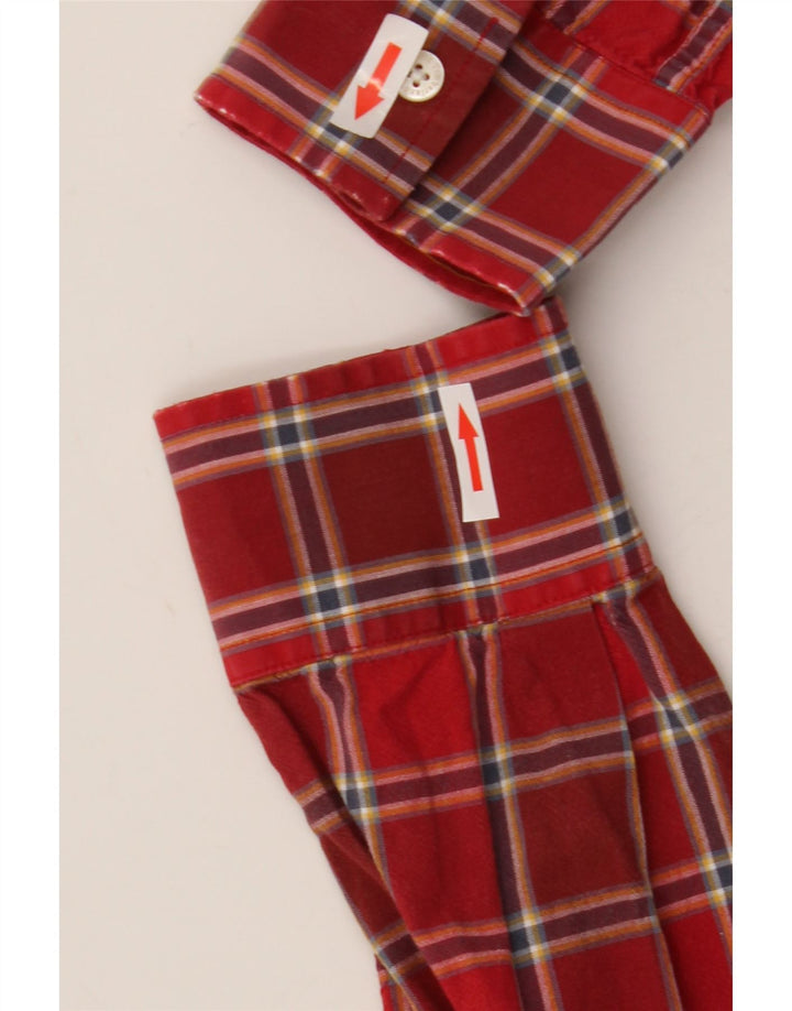 Camicia da uomo Timberland in cotone a quadri rossi grandi