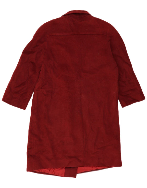 Cappotto Doppiopetto Donna VINTAGE IT 48 XL Lana Bordeaux