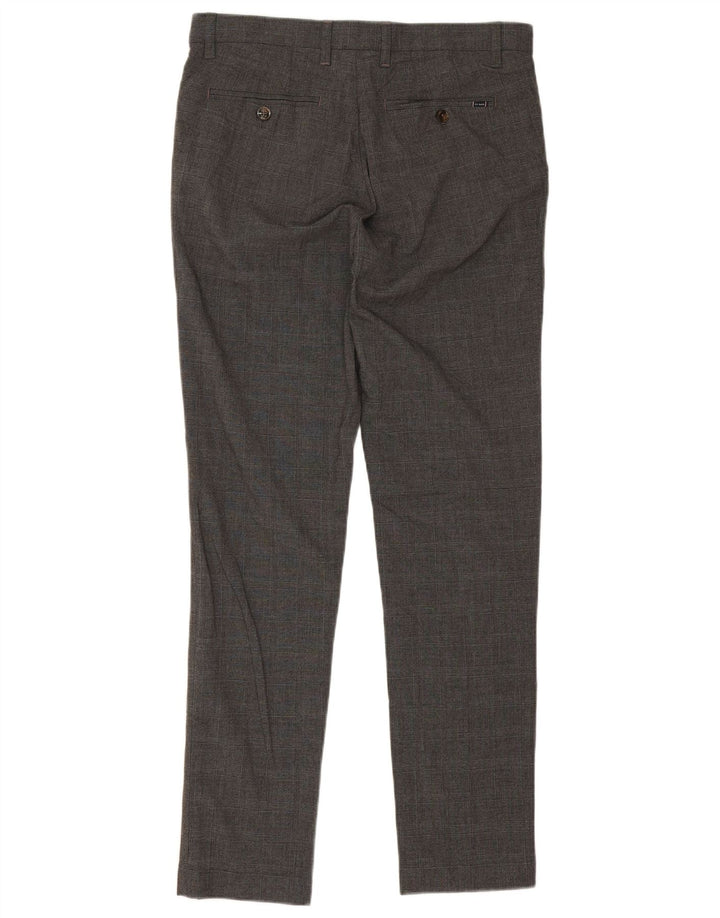 Pantaloni da abito slim da uomo Ted Baker W32 L31 pied de poule grigio