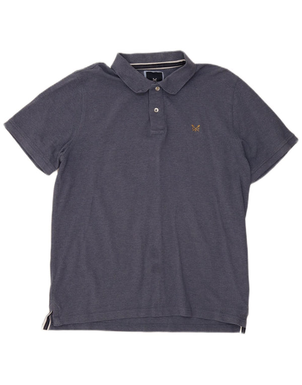 CREW CLOTHING Polo da uomo grande in cotone blu navy