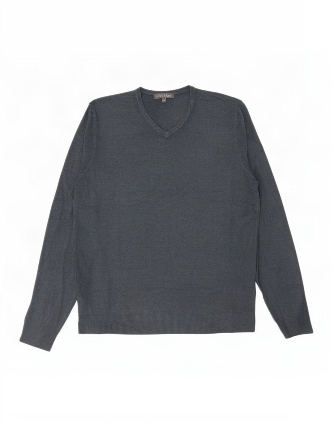 Maglione da uomo con scollo a V Marks & Spencer 2XL acrilico grigio