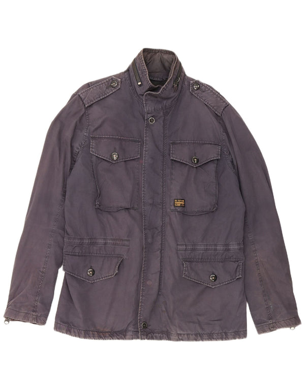 Giacca multiuso con cappuccio da uomo G-Star UK 42 XL Cotone blu navy