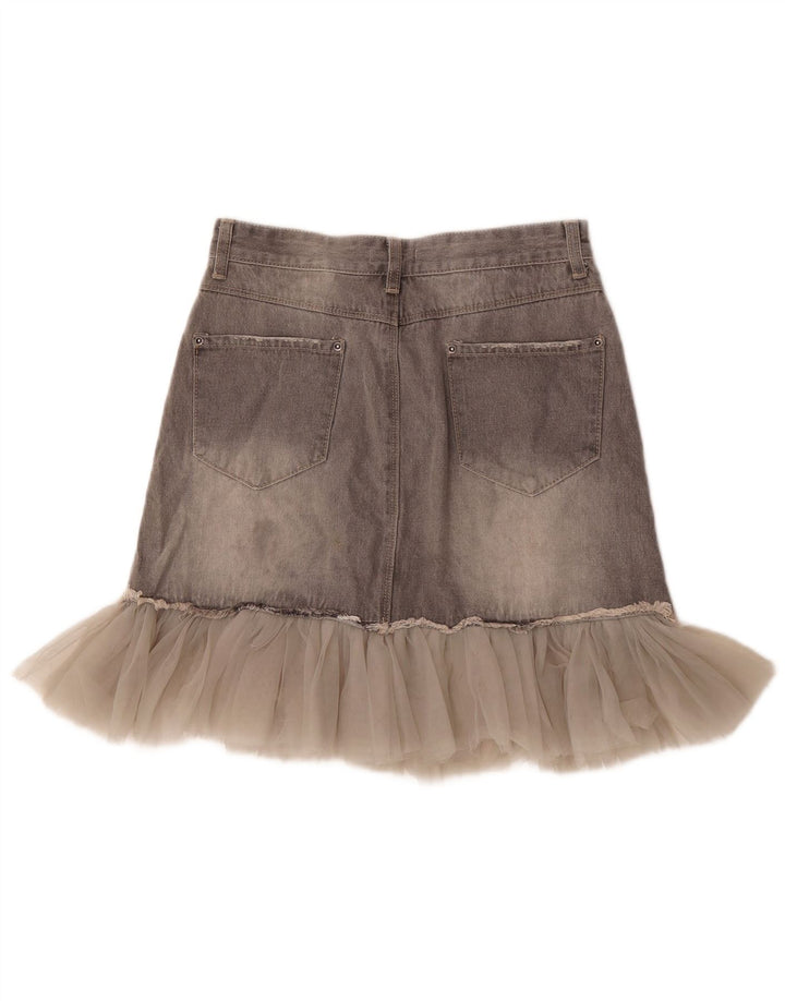 Gonna in denim invecchiato OVS da donna media W27 in cotone grigio