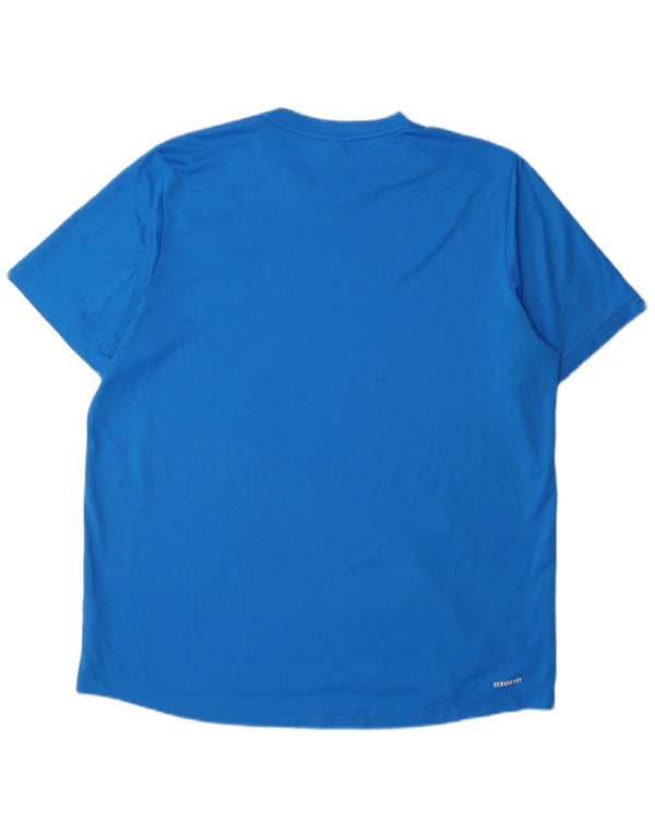 Adidas Mens Aeroready T-Shirt Top XL Blue Polyester