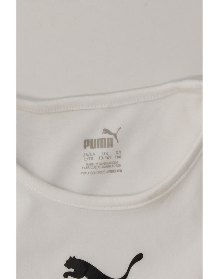 T-shirt da ragazzo Puma 13-14 anni Colorblock bianco