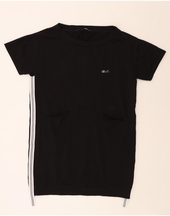 LIU JO Abito T-shirt Milano da donna UK 18 XL Cotone nero