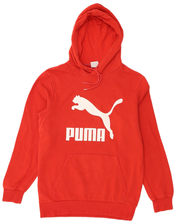 Felpa con cappuccio grafica da uomo Puma Small in cotone rosso