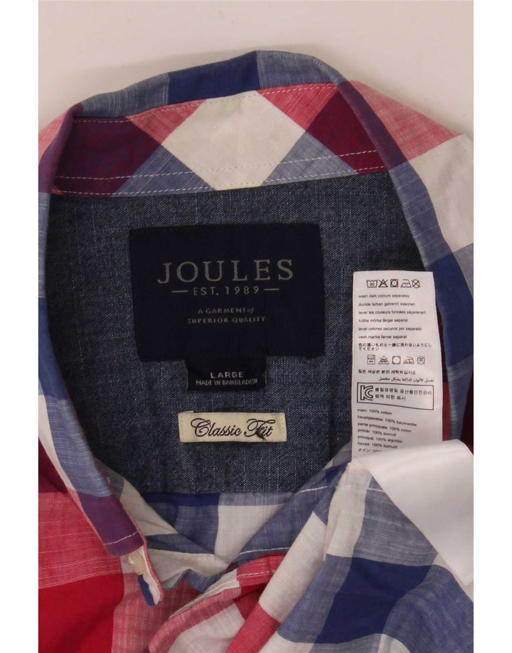 Joules Camicia da uomo a maniche corte dal taglio classico, grande a quadretti multicolore