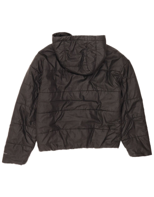 Giacca imbottita oversize con cappuccio Nike Therma-Fit da donna UK 6 XS Nera