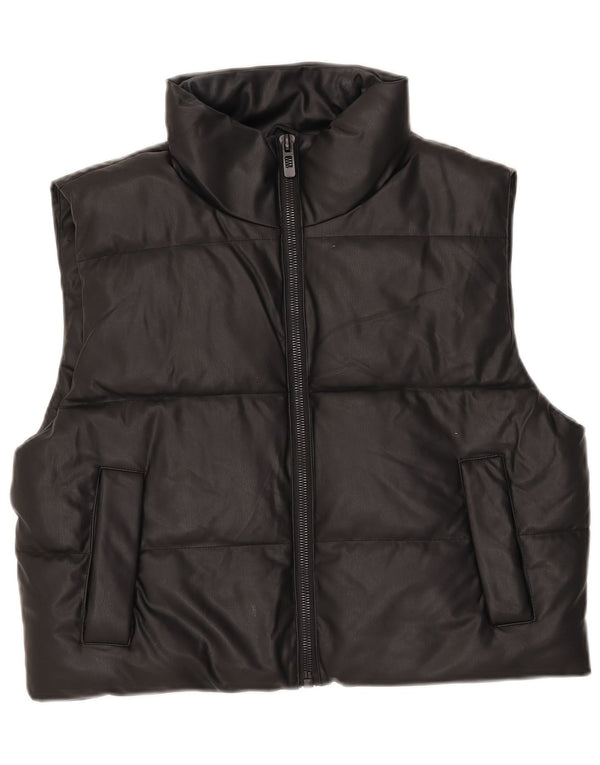 Gilet imbottito da donna Zara UK 14 medio nero poliestere