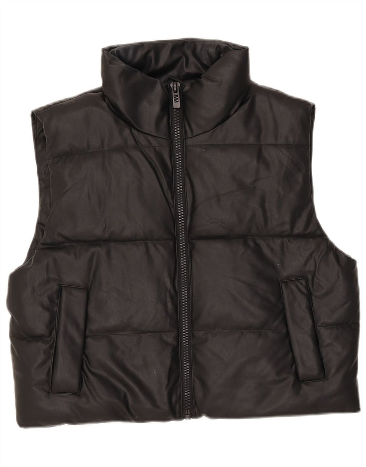 Gilet imbottito da donna Zara UK 14 medio nero poliestere