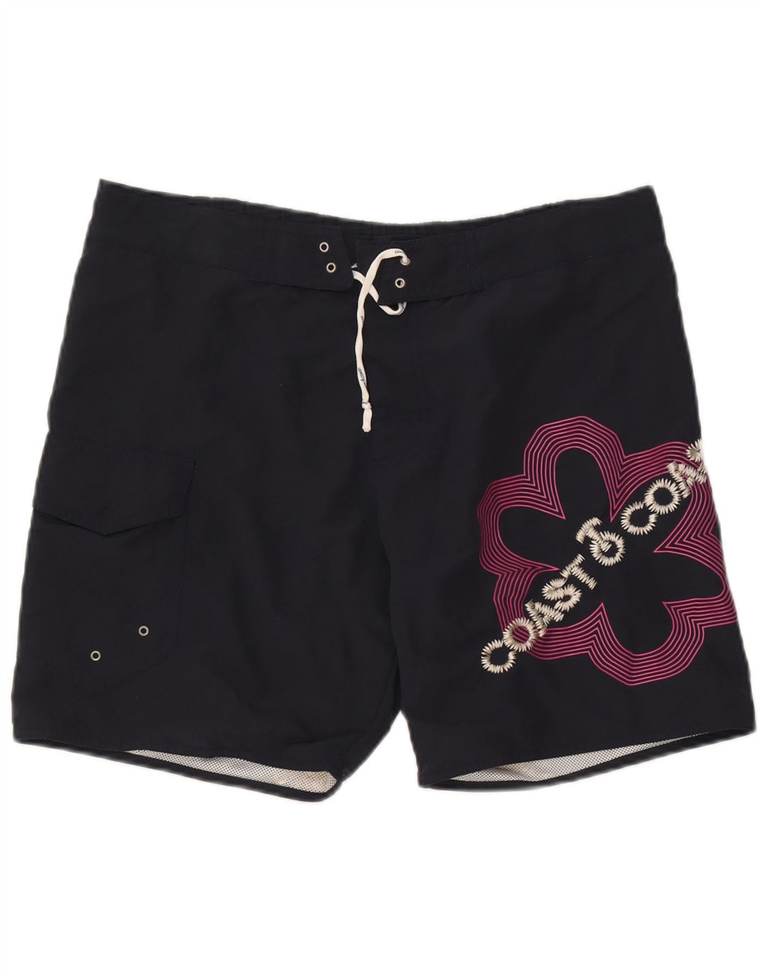 Pantaloncini da bagno grafici da uomo Coast grandi in poliestere blu navy