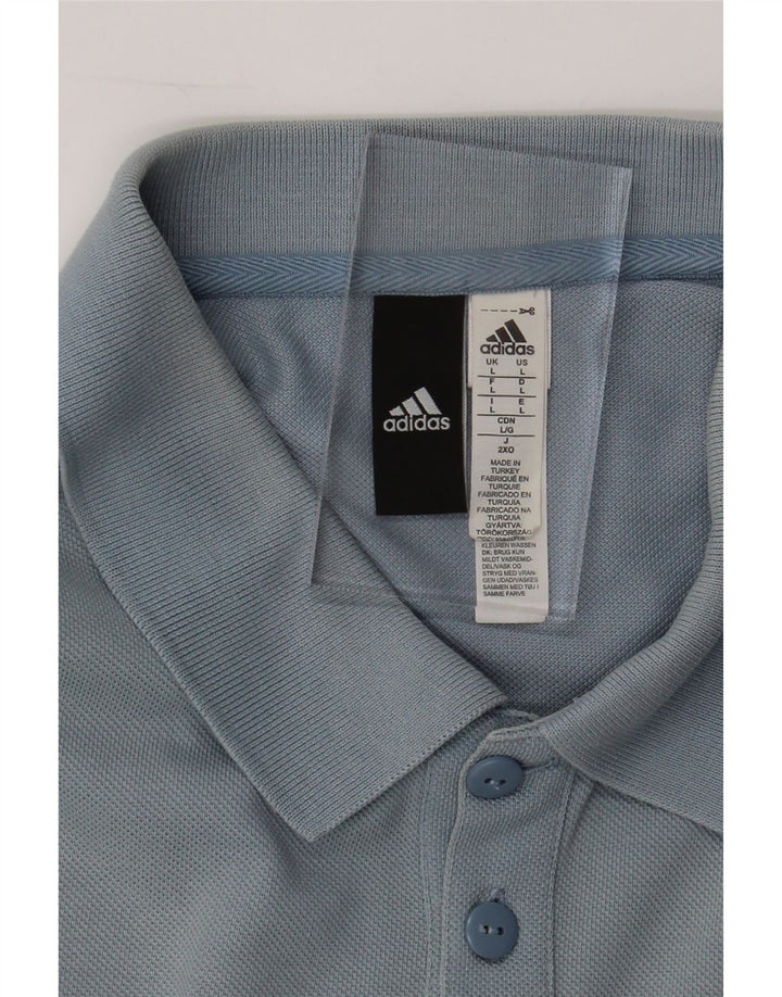ADIDAS Mens Polo Shirt Large Blue Vintage Adidas and Second-Hand Adidas from Messina Hembry 