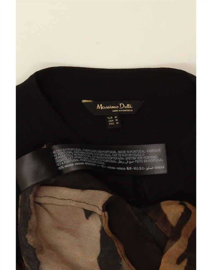 Top trasparente da donna di Massimo Dutti UK 14 Stampa animalier marrone medio