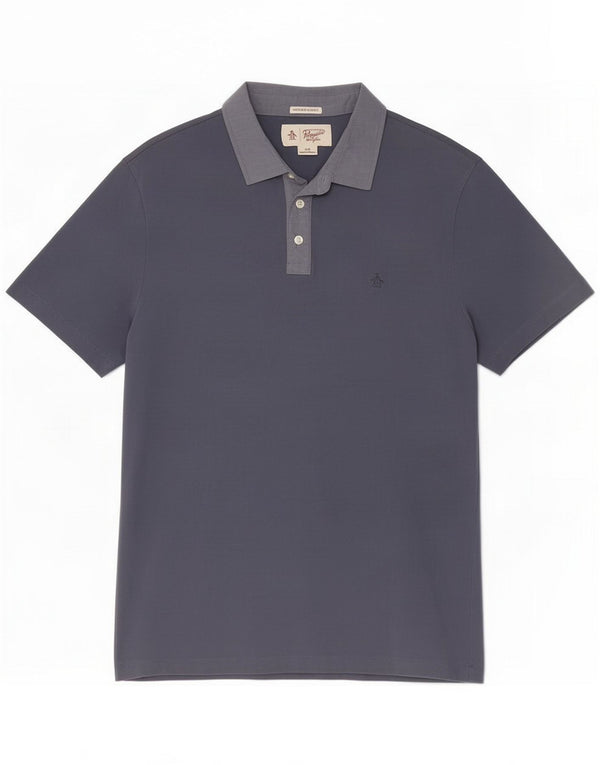 Penguin Polo da uomo slim fit Heritage Large in cotone blu navy
