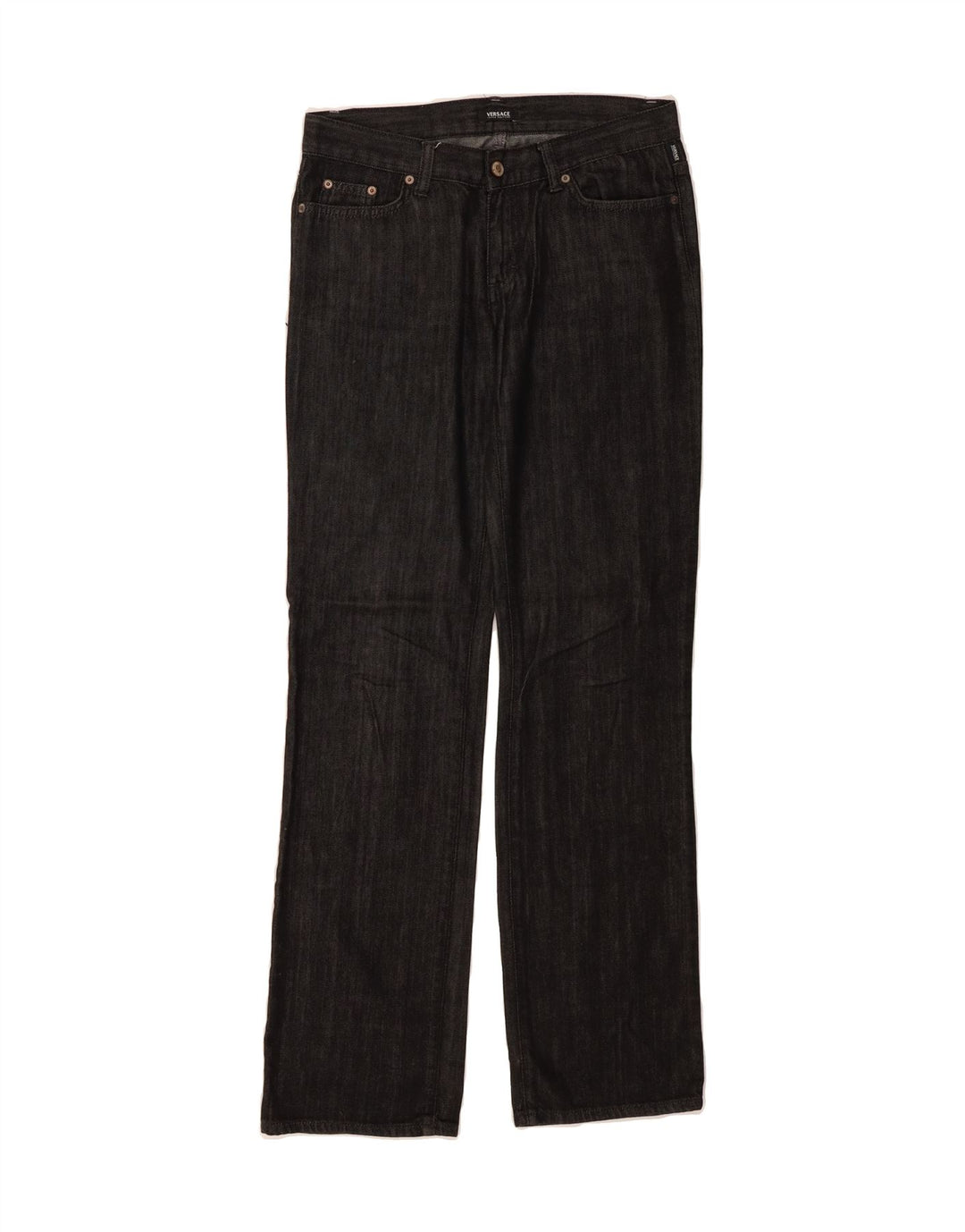 VERSACE Womens Straight Jeans W29 L33 Black Cotton Vintage Versace and Second-Hand Versace from Messina Hembry 